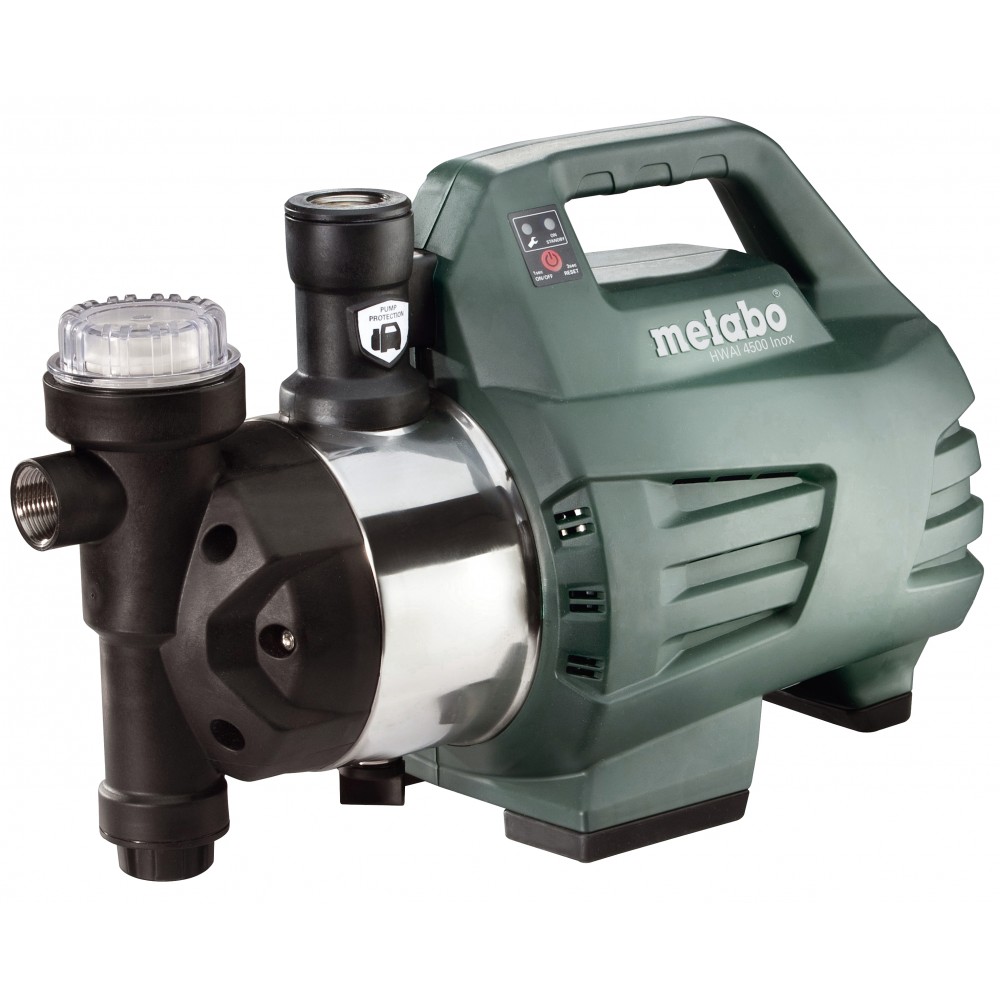 Hydrofoor met elektronische druksensor METABO HWAI 4500 INOX, vermogen 1300 W, druk 4,8 bar | Hydrofoor pompen | Waterpompen |
