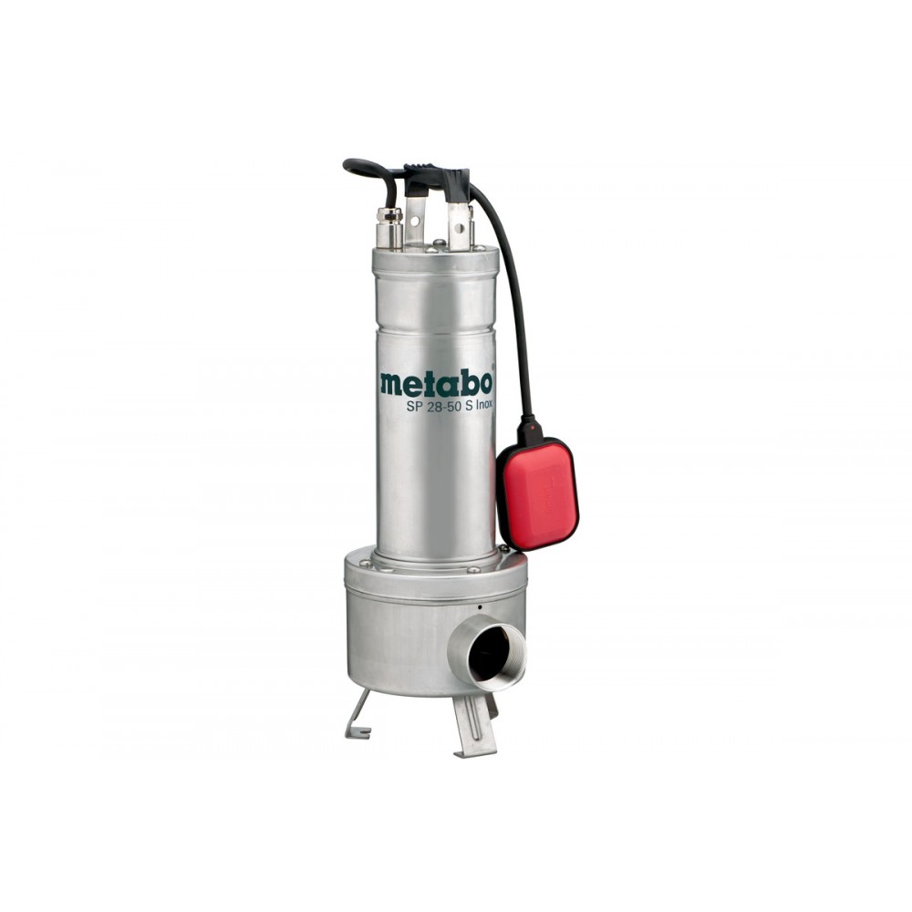 Enkelfasige drainagepomp voor sterk vervuild water Metabo SP 28-50 S Inox, 2", vermogen 1470 W, debiet 28.000 l/u, opvoerhoogte 7 m