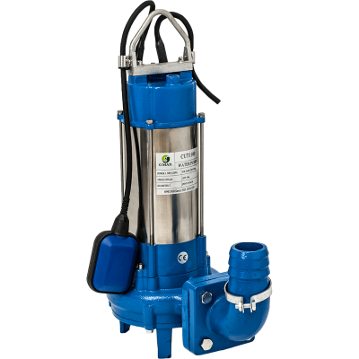 Dompeldrainagepomp voor afvalwater met snijmechanisme Gmax Cut met externe vlotter – debiet 21 m³/u, vermogen 1,5 kW, opvoerhoogte 23 m - Gmax