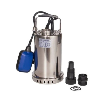 Drainagepomp met externe vlotter en roestvrijstalen behuizing Electromash QDS-750C, vermogen 750 W, debiet 200 l/min, opvoerhoogte 11 m, uitlaat 1″ - Electromash