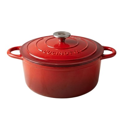 Geëmailleerde gietijzeren pot La Nordica, Rond, Ф28 - Gietijzeren pot