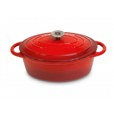 Geëmailleerde gietijzeren pot La Nordica, Ovaal, Ф29 - Gietijzeren pot