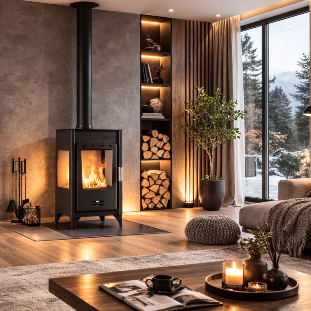 Houtkachel met oven Balkan Energy ATS 90-10 3 SIDE, 12.12kW |  |  |