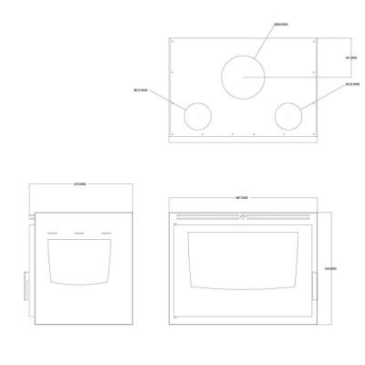 Inbouw haard Balkan Energy ATS INSERT CORNER AIR 700, met ventilator en luchtkanalen, links, 11.84kW - Productenvergelijking