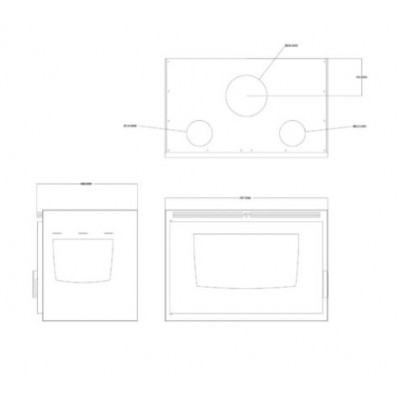 Inbouw haard Balkan Energy ATS INSERT CORNER AIR 800, met ventilator en luchtkanalen, links, 13.73kW - Productenvergelijking