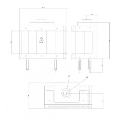 Gashaard Balkan Energy GAS CORNER 70, 7.8kW - Haarden