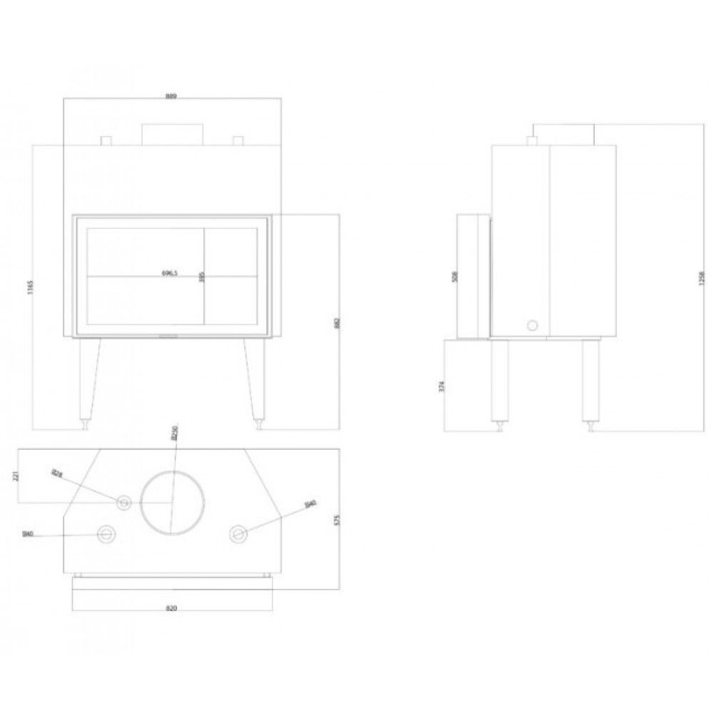 CV inbouwhaard Balkan Energy ATS STABLE HYDRO 800, 30.79kW | CV inbouwhaarden | Haarden |