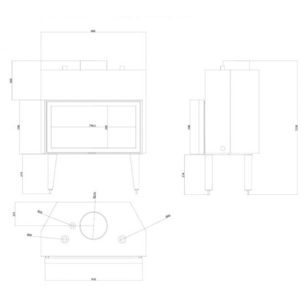 CV inbouwhaard Balkan Energy ATS STABLE HYDRO 900, 32.2kW | CV inbouwhaarden | Haarden |