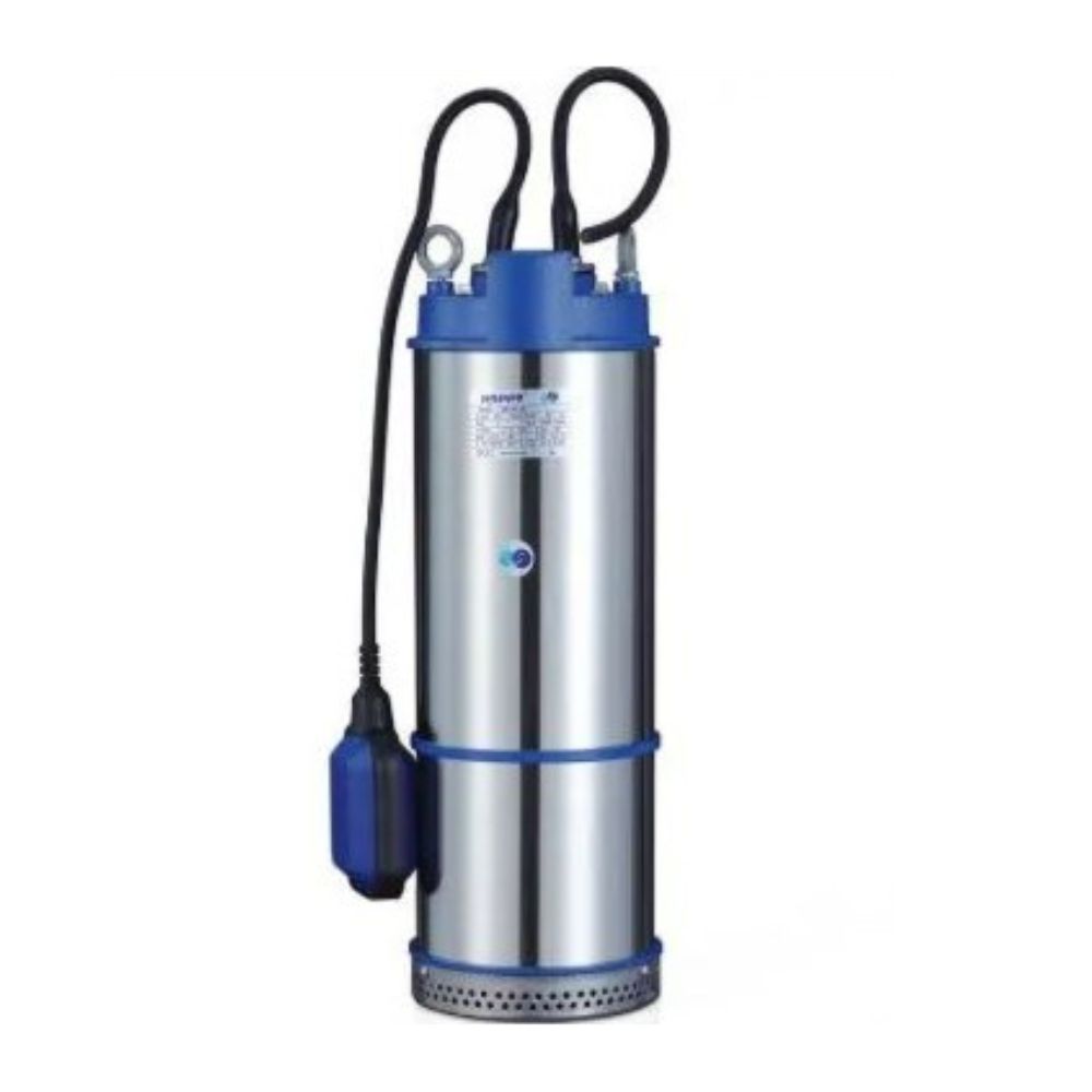 Dompelbare meertrapspomp met externe vlotter Electromash QDS90-3S, vermogen 0,75 kW, opvoerhoogte 32 m, debiet 5400 l/u, geschikt voor putten en andere toepassingen | Elektrische Waterpompen | Waterpompen |