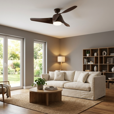 Plafond ventilator met LED-verlichting en afstandsbediening Balkan Energy FANKVBR60G, Ф132, DC40W - Plafondventilator