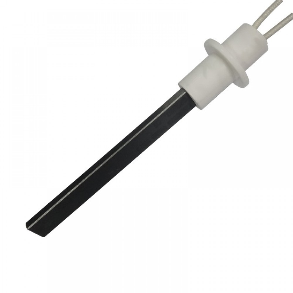Gloeibougie pelletkachel met zwart kwartskristal Ravelli, Moretti Design, Karmek One, BURNiT e.a., totale lengte 127 mm, 400W | Gloeibougie voor pelletkachel | Pelletkachel onderdelen |