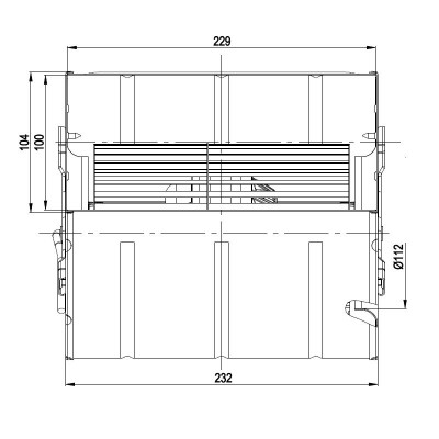 Centrifugaalventilator EBM voor pelletkachels Edilkamin, Karmek One en anderen, stroom 590 m³/h - Pelletkachel onderdelen