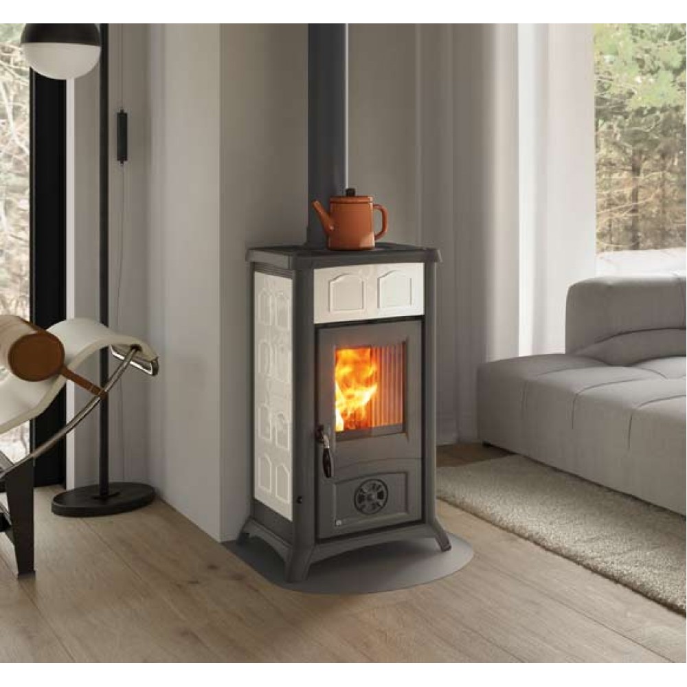 Italiaanse houtkachel La Nordica Gemma wit, 6.5kW |  |  |