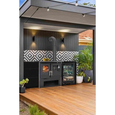 Hout fornuis Verso CS Ceramic Links met keramische kookplaat, 7.7kW - Productenvergelijking
