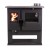 Hout fornuis Verso CS Inox Ceramic met roestvrijstalen oven en keramische kookplaat, Rechts, 7.7kW