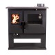 Hout fornuis Verso CS Inox Ceramic Rechts met roestvrijstalen oven en keramische kookplaat, 7.7kW | Houtkachels met oven | Houtkachels |