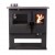 Hout fornuis Verso CS Inox Ceramic met roestvrijstalen oven en keramische kookplaat, Links, 7.7kW