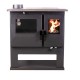 Hout fornuis Verso CS Inox met roestvrijstalen oven, Links, 7.7kW | Houtkachels met oven | Houtkachels |