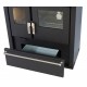 Hout fornuis Verso CS Plus met roestvrijstalen oven en stalen kookplaat, Zwart, Rechts, 7.7kW | Houtkachels met oven | Houtkachels |