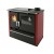 Hout fornuis Verso CS Plus met roestvrijstalen oven en keramische kookplaat, Rood, Rechts, 7.7kW