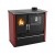 Hout fornuis Verso CS Plus met roestvrijstalen oven en stalen kookplaat, Rood, Rechts, 7.7kW