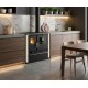 Hout fornuis Verso CS Plus met roestvrijstalen oven en keramische kookplaat, Ivoor, Rechts, 7.7kW | Houtkachels met oven | Houtkachels |