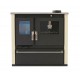 Hout fornuis Verso CS Plus met roestvrijstalen oven en keramische kookplaat, Ivoor, Rechts, 7.7kW | Houtkachels met oven | Houtkachels |