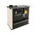 Hout fornuis Verso CS Plus met roestvrijstalen oven en keramische kookplaat, Ivoor, Links, 7.7kW