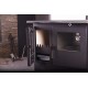 Hout fornuis Verso CS Inox Rechts met roestvrijstalen oven, 7.7kW | Houtkachels met oven | Houtkachels |
