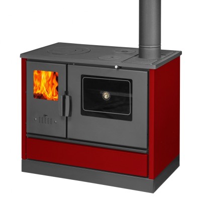 Hout fornuis Balkan Energy 4020 Bordeaux, met gietijzeren bovenblad, 7.9kW - Balkan Energy