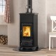 Italiaanse houtkachel met kookplaat La Nordica Emiliana zwart, 6.5kW |  |  |