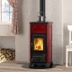 Italiaanse houtkachel met kookplaat La Nordica Emiliana, rood, 6.5kW | Houtkachels |  |