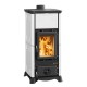 Italiaanse houtkachel met kookplaat La Nordica Emiliana, wit, 6.5kW |  |  |