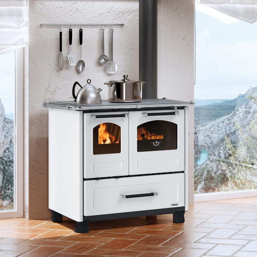 Italiaans hout fornuis La Nordica Family 4.5 wit, 7.5kW | Hout fornuis |  |