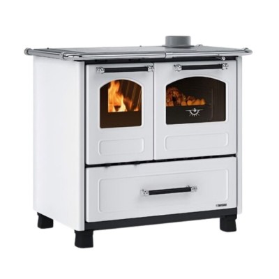 Italiaans hout fornuis La Nordica Family 4.5 wit, 7.5kW - Italiaanse houtkachels en haarden