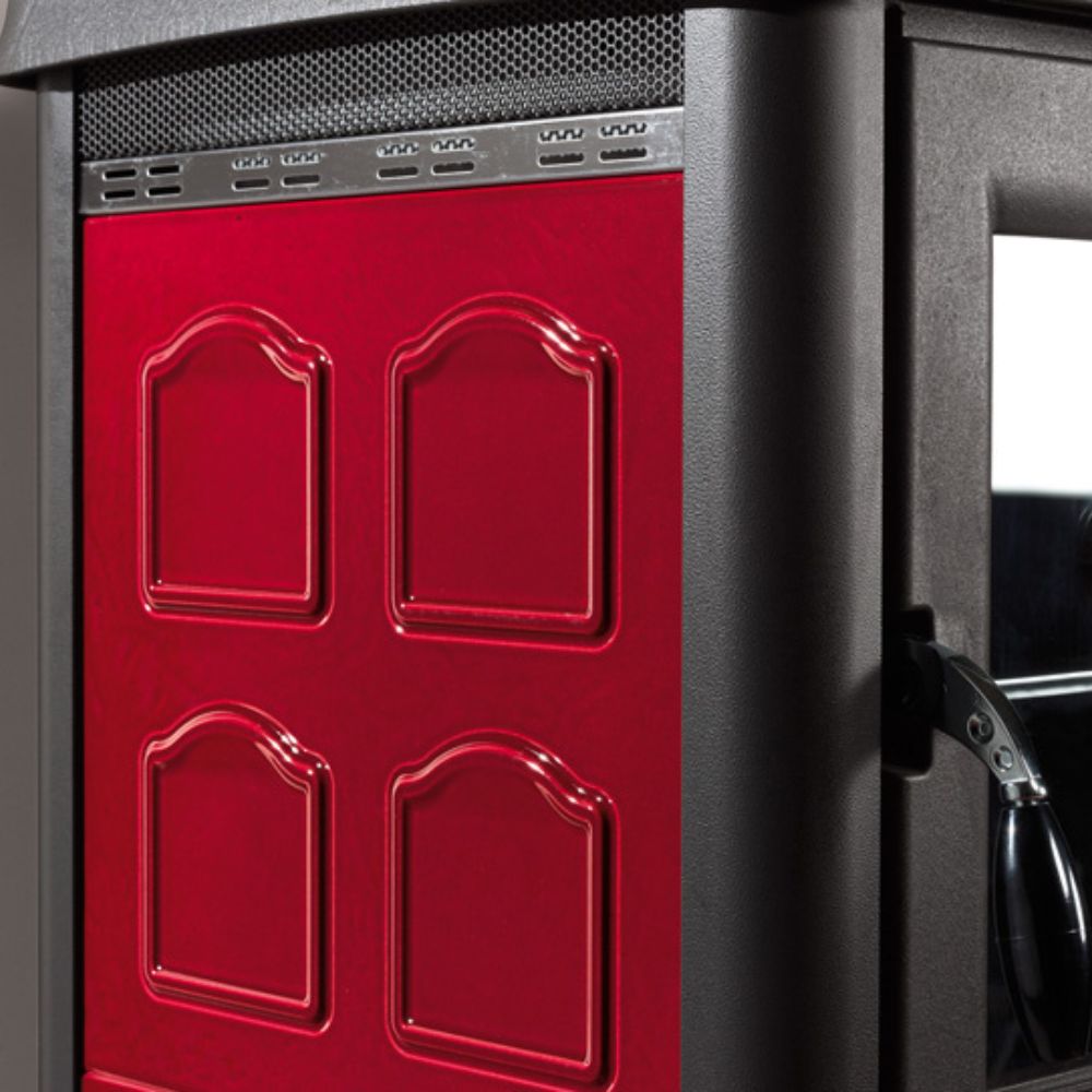 Italiaanse houtkachel met oven La Nordica Gemma Forno rood, 7.3kW | Houtkachels met oven | Houtkachels |