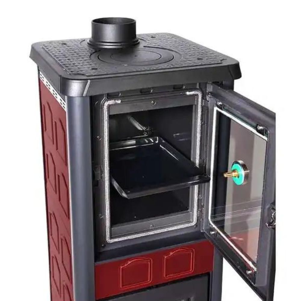 Italiaanse houtkachel met oven La Nordica Gemma Forno rood, 7.3kW | Houtkachels met oven | Houtkachels |