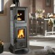 Italian wood burning stove with oven La Nordica Gemma Forno natural stone, 7.3kW |  |  |