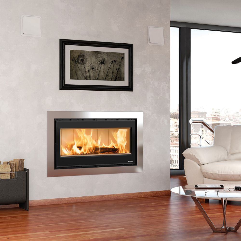 Italiaanse inbouw gietijzeren haard La Nordica Inserto 100 Wide, 8.1kW | Gietijzeren haarden | Haarden |