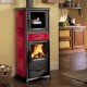 Italiaanse houtkachel met oven La Nordica Rossella Plus Forno Evo rood, 9.4kW | Houtkachels met oven | Houtkachels |