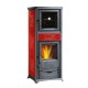 Italiaanse houtkachel met oven La Nordica Rossella Plus Forno Evo rood, 9.4kW | Houtkachels met oven | Houtkachels |