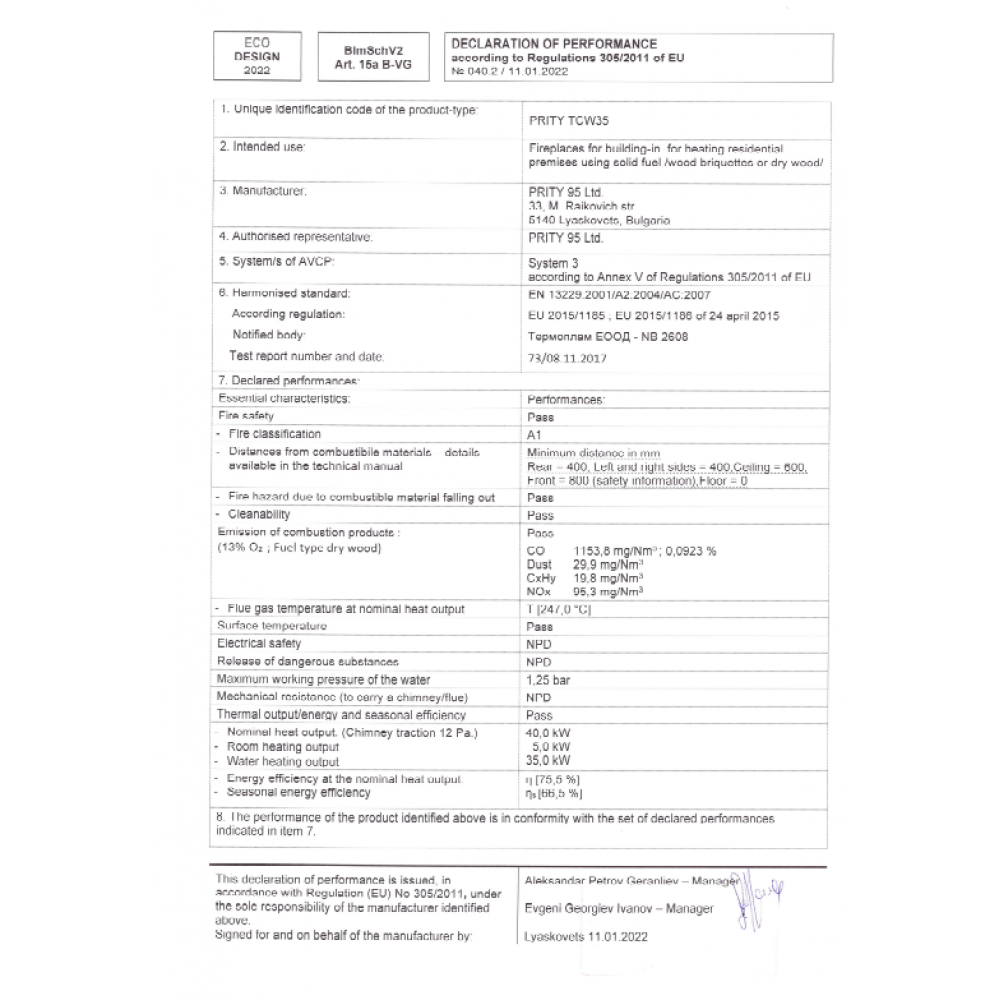 CV inbouwhaard gietijzeren Prity TC W35, 40kw | CV inbouwhaarden | Haarden |