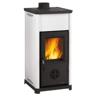 Italiaanse houtkachel La Nordica Tea wit, 7kW - Italiaanse houtkachels en haarden