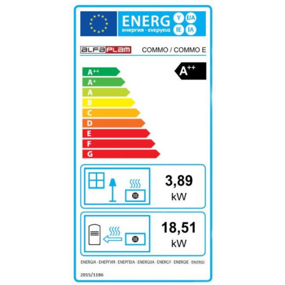 Pelletkachel CV Alfa Plam Commo Bordeaux, 22.5kW | Pelletkachels CV | Pelletkachels |