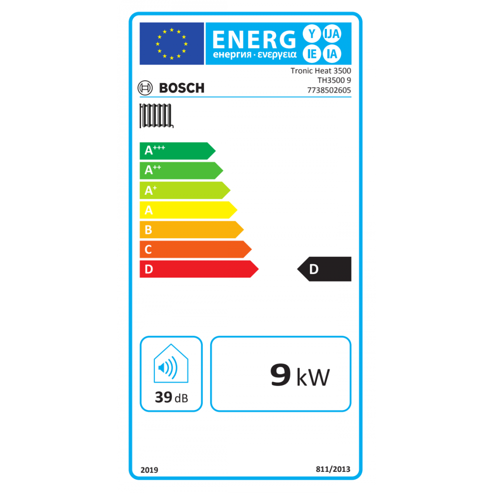 Elektrische ketel voor verwarming en warm water, Bosch TRONIC HEAT 3500, 9kW | Elektrische ketels |  |
