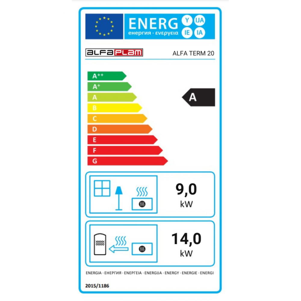 CV Hout fornuis Alfa Plam Alfa Term 20 Rood, 23kW | Hout fornuis met CV | Hout |