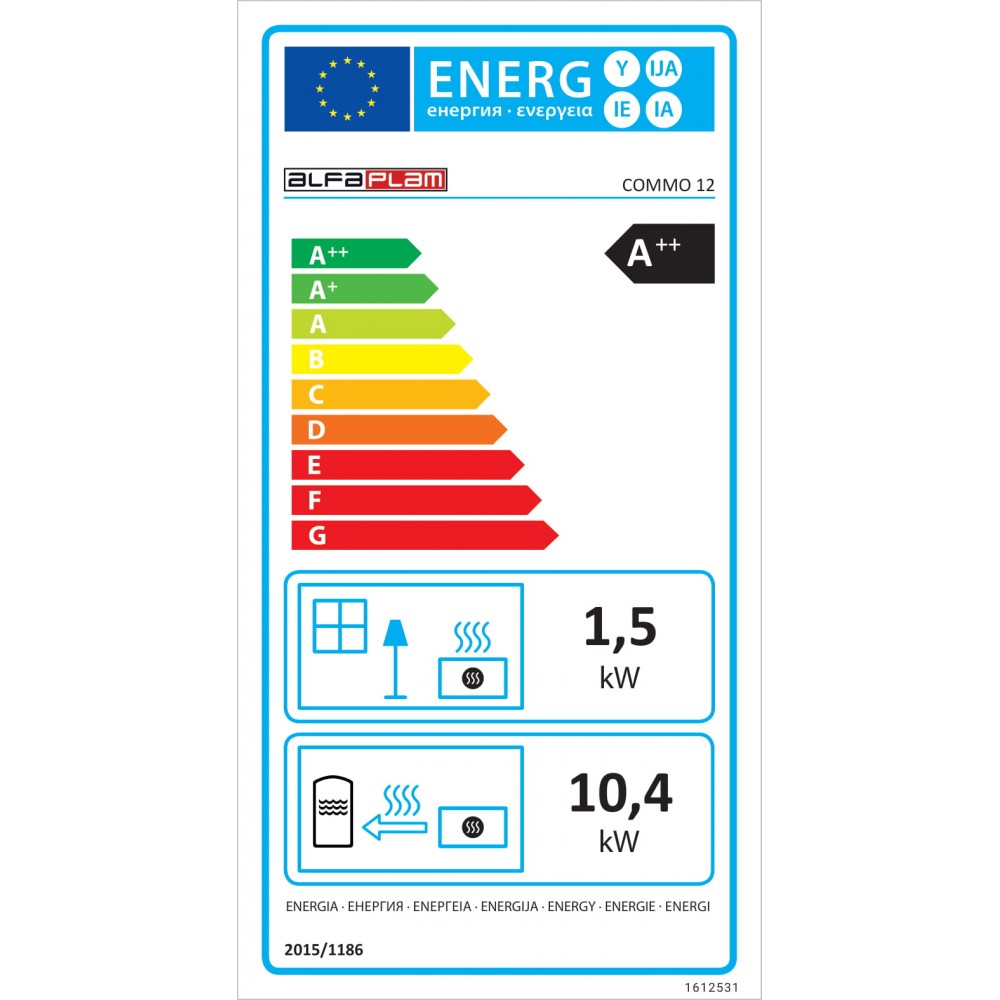 Pelletkachel CV Alfa Plam Commo 12, Ivoor 12kW | Pelletkachels CV | Pelletkachels |