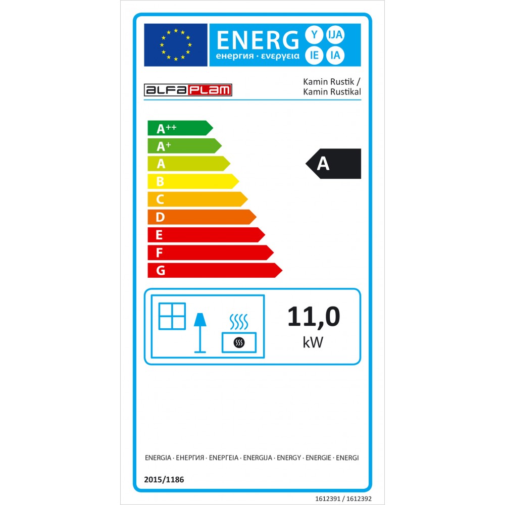 Houtkachel met gietijzeren deur Alfa Plam Rustikal, 11kW | Gietijzeren houtkachels | Houtkachels |