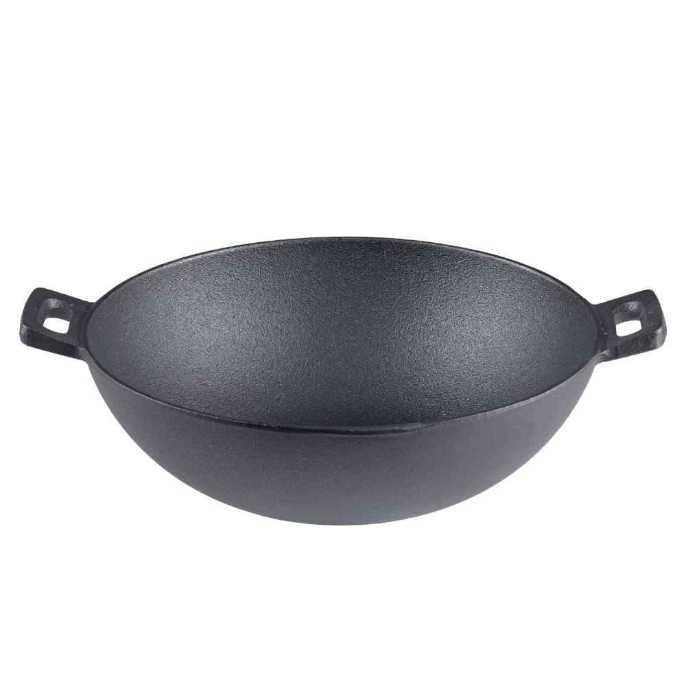 Gietijzeren pan wokmodel, Ф24 | Grillpan gietijzer | Gietijzeren pan |