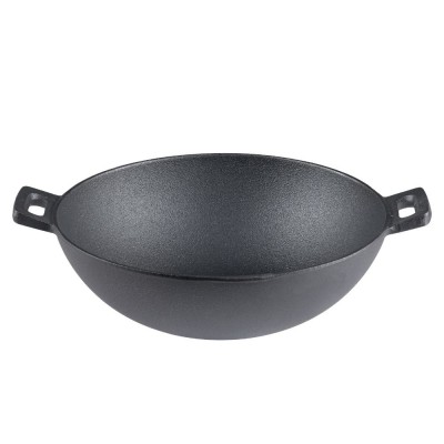 Gietijzeren pan wokmodel, Ф24 - Grillpan gietijzer